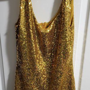 J for justify gold sequin dress